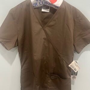 Brown Scrub Top